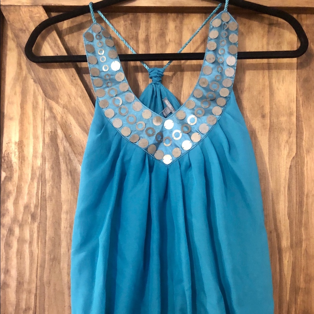 NWT Decorative Teal Top